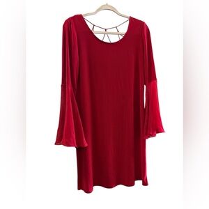 Red Bell Sleeve Dress